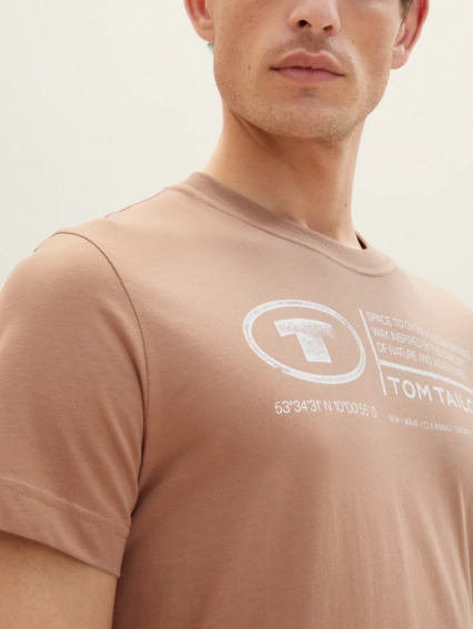 Футболка 1035611-24048 Tom Tailor L Бежевый 1035611-24048 фото 3 — интернет-магазин Tapok