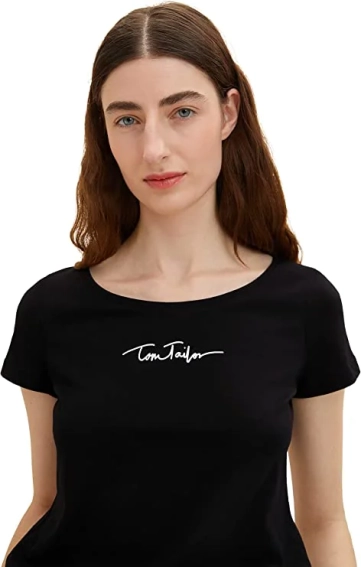 Футболка 1036192-14482 Tom Tailor XS Черный 1036192-14482 фото 3 — интернет-магазин Tapok