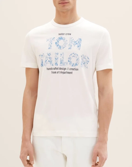 Футболка 1036334-10332 Tom Tailor L Білий 1036334-10332 фото 1 — інтернет-магазин Tapok