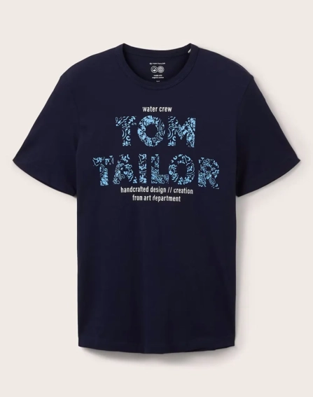 Футболка 1036334-10668 Tom Tailor L Темно-синій 1036334-10668 фото 4 — інтернет-магазин Tapok
