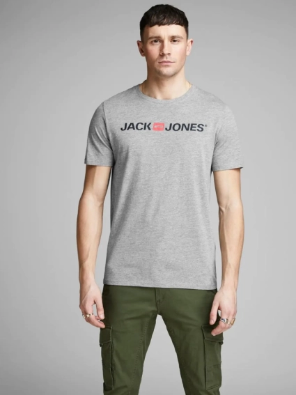 Футболка 12137126LightGrey Jack&Jones L Сірий 12137126LightGrey фото 1 — інтернет-магазин Tapok