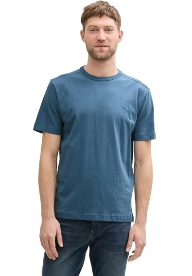 Футболка Basic cotton T-shirt 1045627-36985 Tom Tailor L Темно-синий 1045627-36985 фото 1 — интернет-магазин Tapok