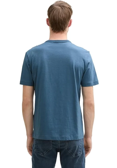 Футболка Basic cotton T-shirt 1045627-36985 Tom Tailor L Темно-синий 1045627-36985 фото 2 — интернет-магазин Tapok
