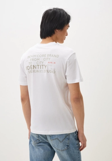 Футболка Denim men&#39;s T-shirt 1045025-20000 Tom Tailor L Белый 1045025-20000 фото 2 — интернет-магазин Tapok