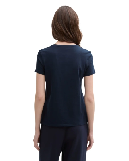 Футболка DENIM women's T-shirt 1045417-10668 Tom Tailor L Темно-синій 1045417-10668 фото 2 — інтернет-магазин Tapok