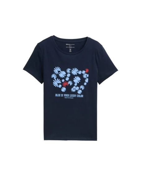Футболка DENIM women's T-shirt 1045417-10668 Tom Tailor L Темно-синій 1045417-10668 фото 4 — інтернет-магазин Tapok