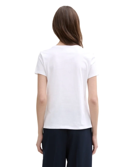 Футболка DENIM women&#39;s T-shirt 1045417-20000 Tom Tailor L Белый 1045417-20000 фото 2 — интернет-магазин Tapok