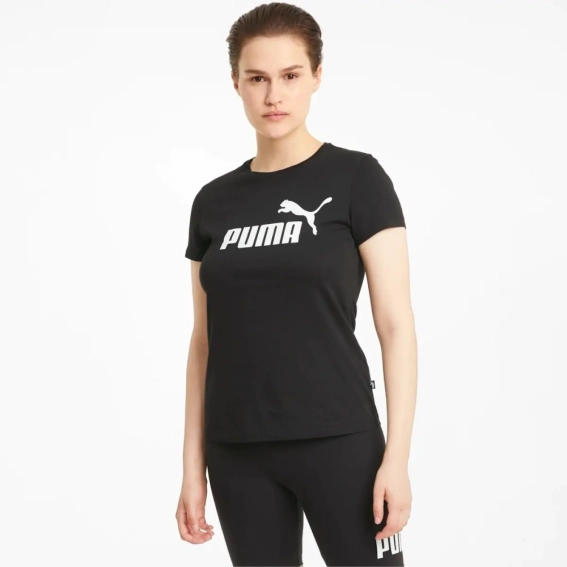 Футболка ESS Logo Tee 58677401 Puma S Черный 58677401 фото 1 — интернет-магазин Tapok
