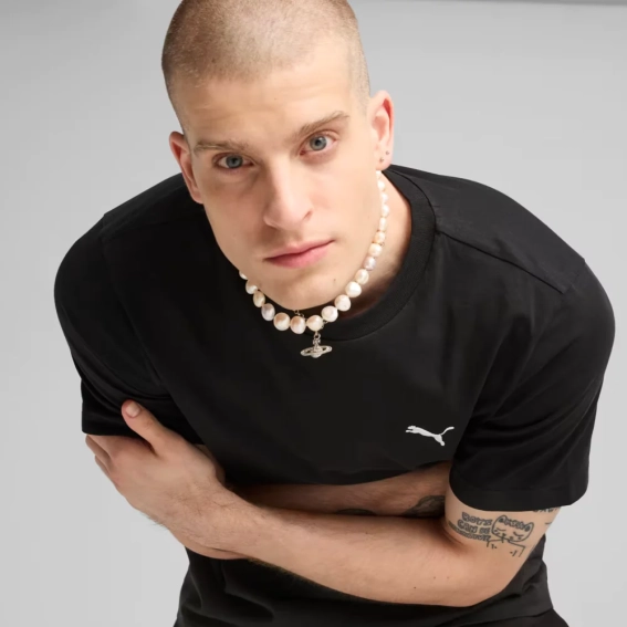 Футболка ESS Small Logo Tee 68253801 Puma L Чорний 68253801 фото 2 — інтернет-магазин Tapok