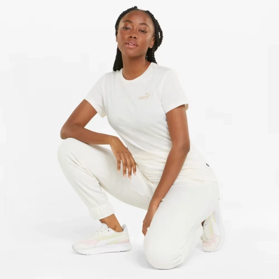 Футболка ESS+ Embroidery Tee 84833199 Puma S Белый 84833199 фото 3 — интернет-магазин Tapok