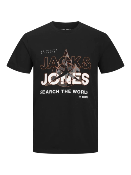 Футболка JCOHUNT TEE SS CREW NECK LN 12228391-Black Jack&Jones M Чорний 12228391-Black фото 5 — інтернет-магазин Tapok