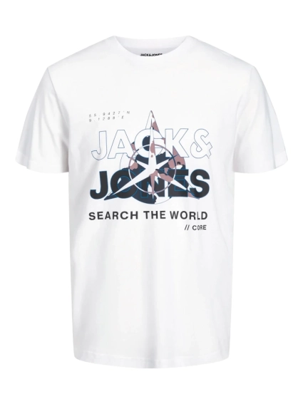 Футболка JCOHUNT TEE SS CREW NECK LN 12228391-White Jack&amp;Jones L Белый 12228391-White фото 5 — интернет-магазин Tapok