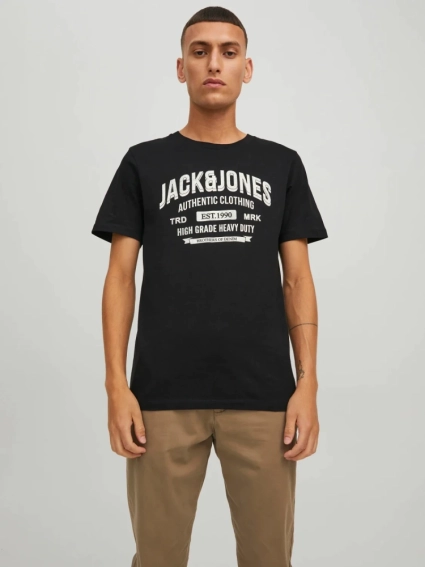 Футболка JJEJEANS TEE SS O-NECK NOOS 22/23 12210949-Black Jack&Jones M Чорний 12210949-Black фото 1 — інтернет-магазин Tapok