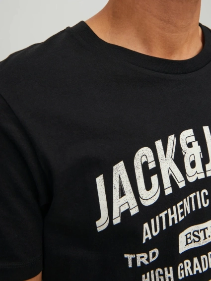 Футболка JJEJEANS TEE SS O-NECK NOOS 22/23 12210949-Black Jack&Jones M Чорний 12210949-Black фото 3 — інтернет-магазин Tapok