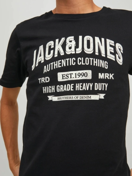 Футболка JJEJEANS TEE SS O-NECK NOOS 22/23 12210949-Black Jack&Jones M Чорний 12210949-Black фото 4 — інтернет-магазин Tapok