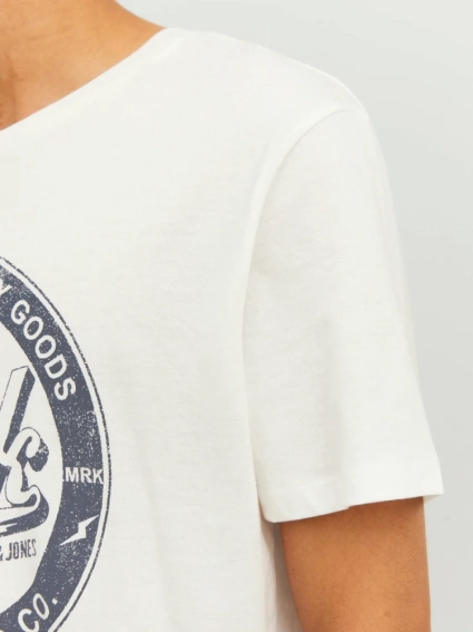 Футболка JJEJEANS TEE SS O-NECK NOOS 22/23 12210949-Cloud Dancer Jack&Jones XL Білий 12210949-Cloud Dancer фото 3 — інтернет-магазин Tapok