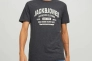 Футболка JJEJEANS TEE SS O-NECK NOOS 22/23 12210949-Dark Grey Melange-Detail:MELANGE Jack&Jones M Те 12210949-Dark Grey Melang Фото 1