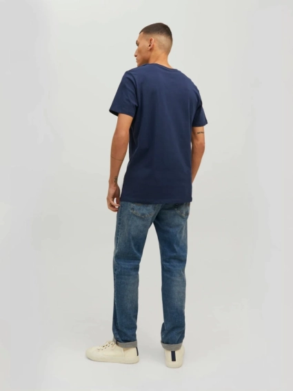 Футболка JJEJEANS TEE SS O-NECK NOOS 22/23 12210949-Navy Blazer Jack&amp;Jones L Темно-синий 12210949-Navy Blazer фото 2 — интернет-магазин Tapok