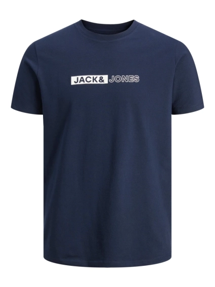 Футболка JJNEO TEE SS CREW NECK 12221946-Navy Blazer Jack&Jones L Темно-синій 12221946-Navy Blazer-Prin фото 5 — інтернет-магазин Tapok