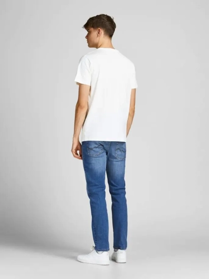 Футболка JJPALM TEE SS 12200243-Cloud Dancer-Fit:Standard Fit Jack&Jones L Білий 12200243-Cloud Dancer-Fit фото 2 — інтернет-магазин Tapok