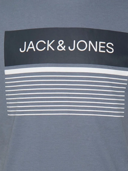 Футболка JJTRAVIS TEE SS CREW NECK 12221009-Flint Stone Jack&amp;Jones L Синий 12221009-Flint Stone фото 4 — интернет-магазин Tapok