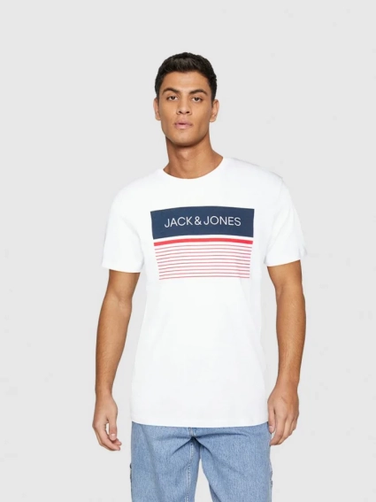 Футболка JJTRAVIS TEE SS CREW NECK 12221009-White Jack&Jones L Білий 12221009-White фото 3 — інтернет-магазин Tapok