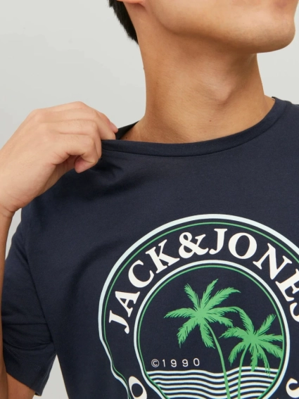 Футболка JORCODY SUMMER TEE SS CREW NECK 12235154-Navy Blazer Jack&amp;Jones L Темно-синий 12235154-Navy Blazer фото 3 — интернет-магазин Tapok