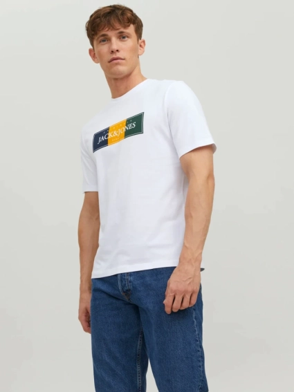 Футболка JORCODYY TEE SS CREW NECK SN 12228542-Bright White Jack&amp;Jones L Белый 12228542-Bright White фото 1 — интернет-магазин Tapok