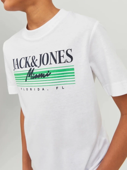 Футболка JORPALMA BRANDING TEE SS CREW NECK JNR 12235498-Bright White Jack&amp;Jones 140 Белый 12235498-Bright White-Pri фото 3 — интернет-магазин Tapok