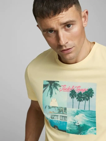 Футболка JORSUITE TEE SS CREW NECK 12171675 Flan Jack&amp;Jones XL Желтый 12171675Flan фото 3 — интернет-магазин Tapok