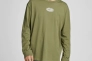 Футболка JORWORLDS TEE LS CREW NECK 12196539-Martini Olive-Fit:RELAXED Jack&Jones L Зелений 12196539-Martini Olive-Fi Фото 1