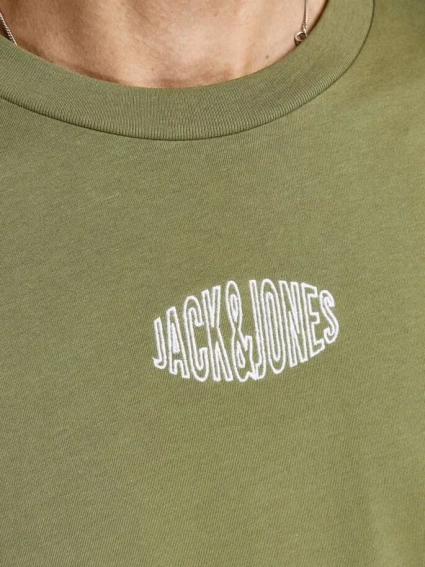 Футболка JORWORLDS TEE LS CREW NECK 12196539-Martini Olive-Fit:RELAXED Jack&Jones L Зелений 12196539-Martini Olive-Fi фото 3 — інтернет-магазин Tapok