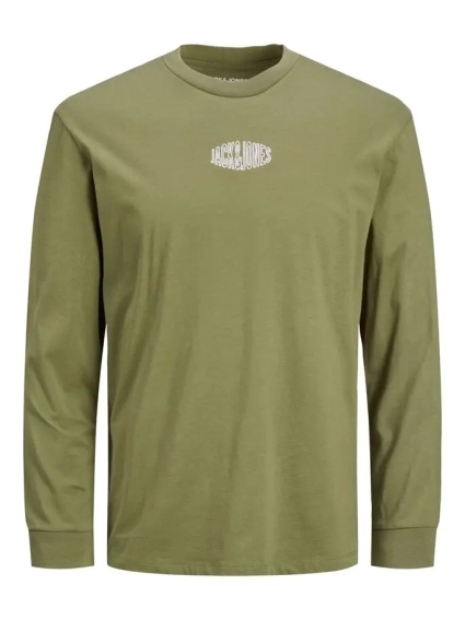 Футболка JORWORLDS TEE LS CREW NECK 12196539-Martini Olive-Fit:RELAXED Jack&Jones L Зелений 12196539-Martini Olive-Fi фото 5 — інтернет-магазин Tapok