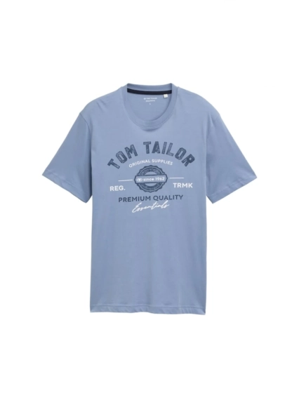 Футболка LOGO TEE MEN&#39;S T-SHIRT 1037735-37533 Tom Tailor L Голубой 1037735-37533 фото 4 — интернет-магазин Tapok
