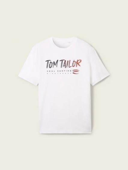 Футболка LOGO TEXT TEE 1041798ХХ20000 Tom Tailor L Білий 1041798ХХ20000 фото 5 — інтернет-магазин Tapok