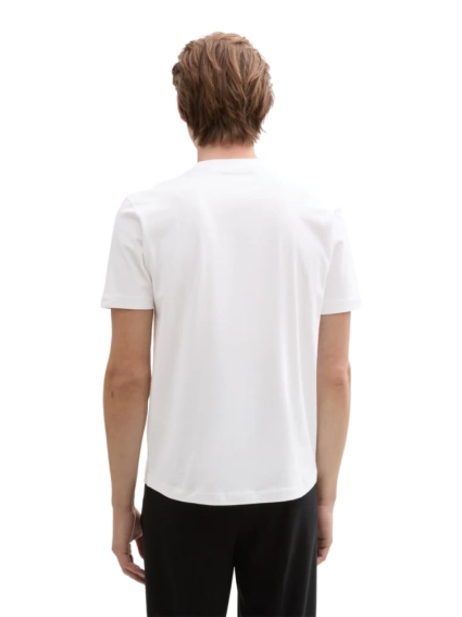 Футболка Men&#39;s Denim Slim Fit T-Shirt 1037655-10991 Tom Tailor L Белый 1037655-10991 фото 2 — интернет-магазин Tapok
