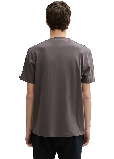 Футболка Men's Denim Slim Fit T-Shirt 1037655-11587 Tom Tailor L Темно-сірий 1037655-11587 фото 2 — інтернет-магазин Tapok