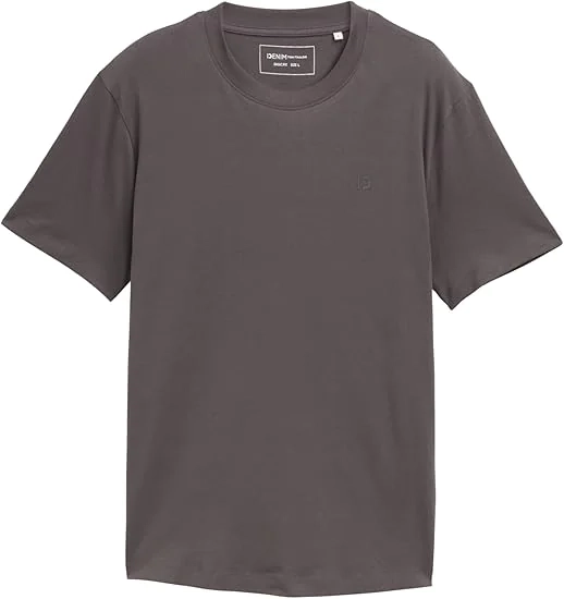 Футболка Men's Denim Slim Fit T-Shirt 1037655-11587 Tom Tailor L Темно-сірий 1037655-11587 фото 4 — інтернет-магазин Tapok