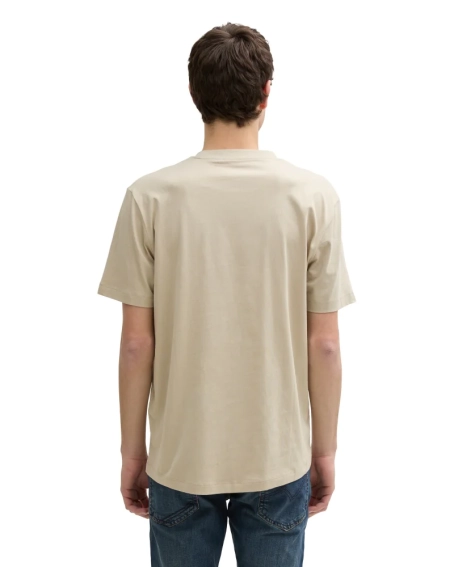 Футболка Men&#39;s Denim Slim Fit T-Shirt 1037655-35723 Tom Tailor L Бежевый 1037655-35723 фото 2 — интернет-магазин Tapok