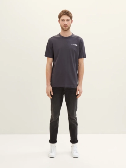 Футболка Men's Short Sleeve Shirt 1040821-10899 Tom Tailor M Темно-сірий 1040821-10899 фото 4 — інтернет-магазин Tapok
