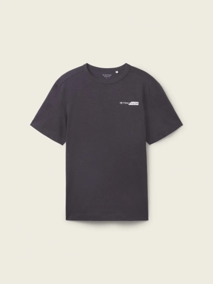 Футболка Men's Short Sleeve Shirt 1040821-10899 Tom Tailor M Темно-сірий 1040821-10899 фото 5 — інтернет-магазин Tapok