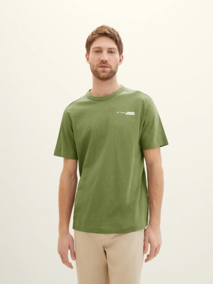 Футболка Men's Short Sleeve Shirt 1040821-21586 Tom Tailor L Зелений 1040821-21586 фото 1 — інтернет-магазин Tapok
