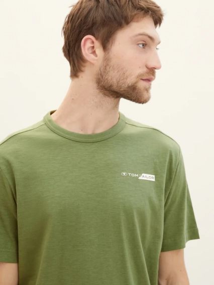 Футболка Men's Short Sleeve Shirt 1040821-21586 Tom Tailor L Зелений 1040821-21586 фото 3 — інтернет-магазин Tapok