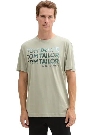 Футболка Men&#39;s T-Shirt 1044032-15615 Tom Tailor L Фисташковая 1044032-15615 фото 1 — интернет-магазин Tapok