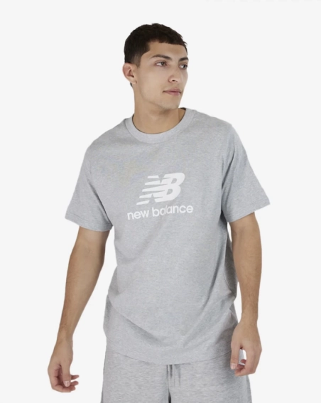 Футболка NB Stacked Logo MT41502AG New Balance L Сірий MT41502AG фото 1 — інтернет-магазин Tapok