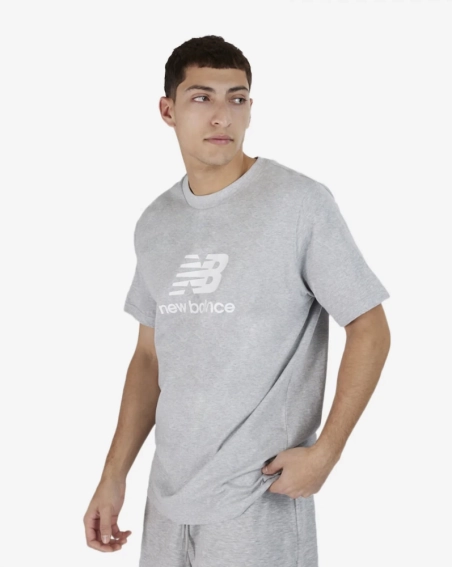 Футболка NB Stacked Logo MT41502AG New Balance L Сірий MT41502AG фото 2 — інтернет-магазин Tapok