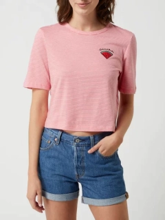 Футболка ONLFRUITY LIFE S/S STRIPE TOP BOX JRS 15231612 Strawberry Pink - BRIGHT WHITE + WATERMELON 15231612StrawberryPink-BR