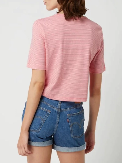 Футболка ONLFRUITY LIFE S/S STRIPE TOP BOX JRS 15231612 Strawberry Pink - BRIGHT WHITE + WATERMELON  15231612StrawberryPink-BR фото 2 — інтернет-магазин Tapok