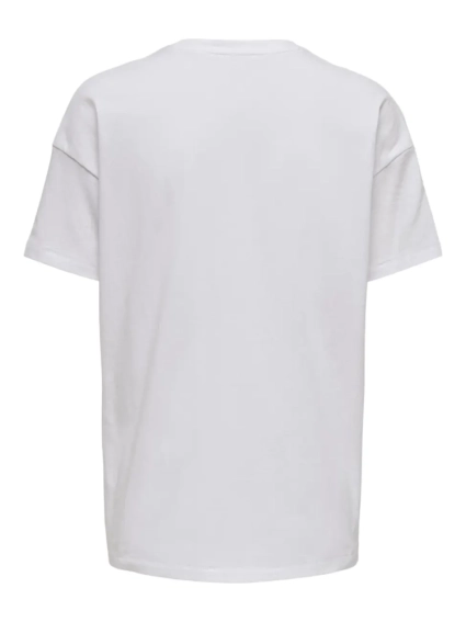 Футболка ONLHAZEL OVERSIZE S/S FOOD TOP JRS 15254488-Bright White-Print:PIZZA ONLY S Белый 15254488-Bright White-Pri фото 2 — интернет-магазин Tapok