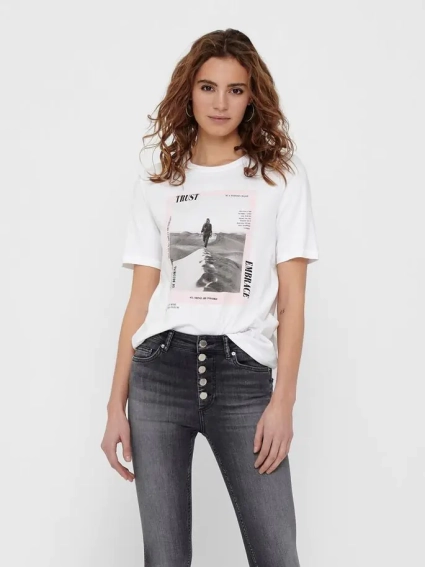 Футболка ONLINDRE LIFE BOXY S/S TRUST BOX JRS 15221374 White TRUST ONLY S Белый 15221374WhiteTRUST фото 3 — интернет-магазин Tapok